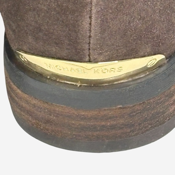 Michael Kors Rhea Fringe Brown Suede Bootie Boot 7.5M - Picture 6 of 8